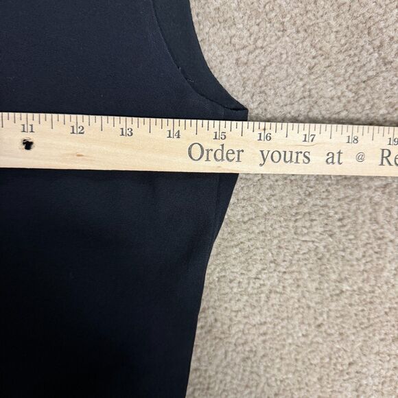 Theory Darbia Jubiliant Sheath Dress‎ Size 2 Black Sleeveless Stretch Wool Crepe - Picture 7 of 10